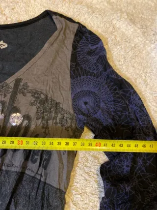 Vestido Desigual Marrón Manga Larga