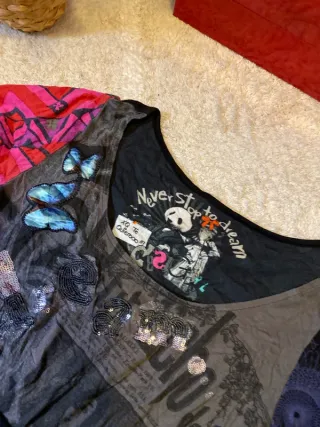 Vestido Desigual Marrón Manga Larga