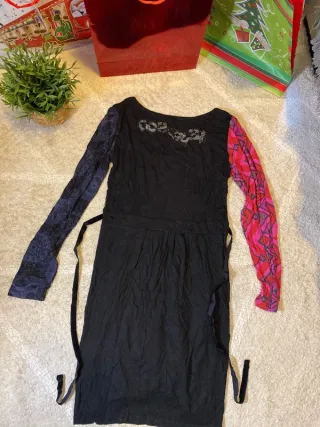 Vestido Desigual Marrón Manga Larga