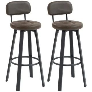 Juego 2 Taburetes Altos Cocina Giratorios