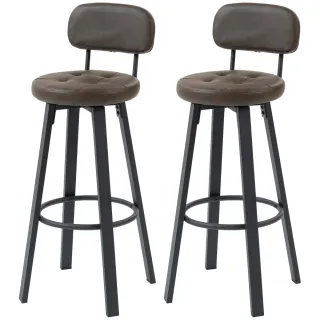 Juego 2 Taburetes Altos Cocina Giratorios