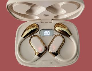 Auriculares Bluetooth Inalámbricos Oro y Blanco