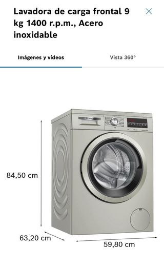 Lavadora Bosch Serie 6 Acero Libre Instalación