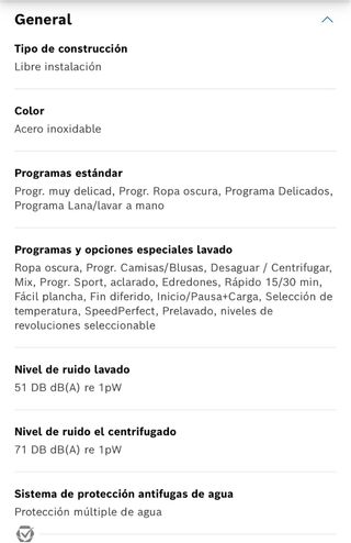 Lavadora Bosch Serie 6 Acero Libre Instalación
