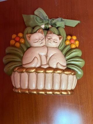 Formella Thun Gatti Cesto Fiori