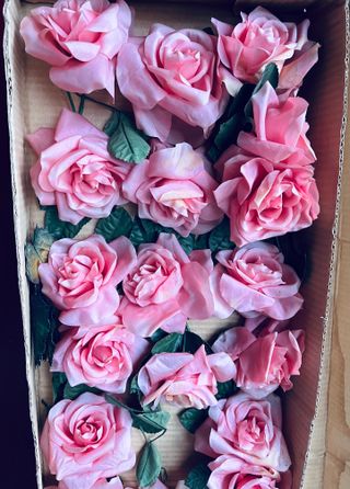 Rose artificiali rosa antico