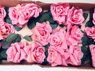 Rose artificiali rosa antico