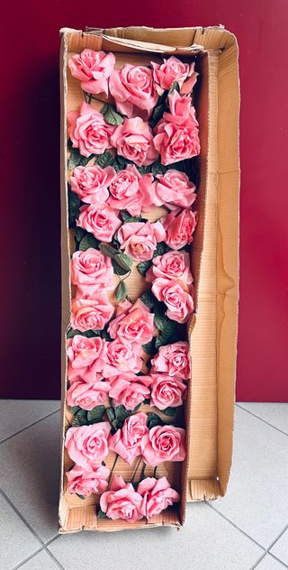 Rose artificiali rosa antico