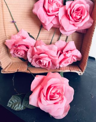 Rose artificiali rosa antico