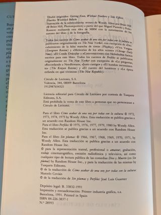 Cuentos sin plumas, de Woody Allen NUEVO