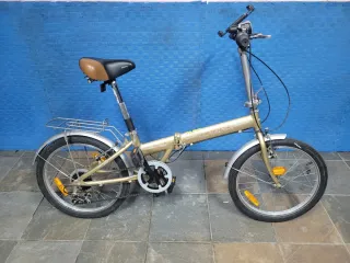 Bicicleta Plegable Dorada