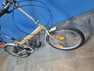 Bicicleta Plegable Dorada