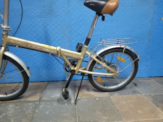 Bicicleta Plegable Dorada