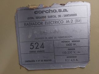 Estufa eléctrica vintage Corcho