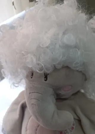 Peluca rizada blanca Nueva, 6€!!