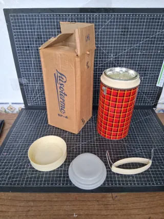 Termo lusothermo Vintage Vermelho Xadrez