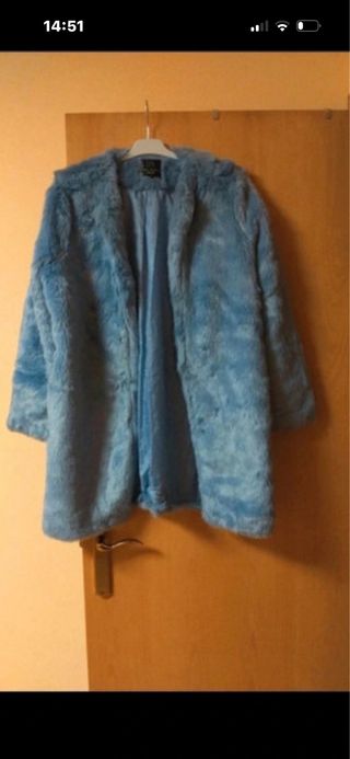 Abrigo de pelo azul