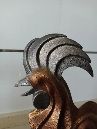 Escultura Gallo Metálico Artístico Moderno