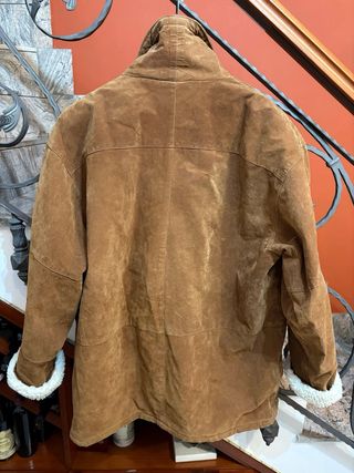 Cappotto montone shearling scamosciato vera pelle