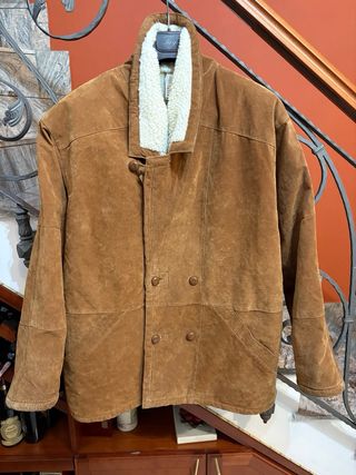 Cappotto montone shearling scamosciato vera pelle