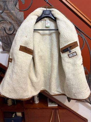 Cappotto montone shearling scamosciato vera pelle