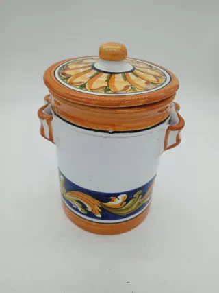 Barattolo ceramica Caltagirone decorato