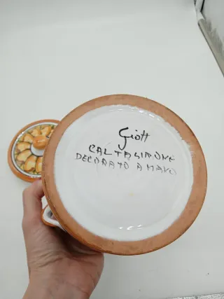 Barattolo ceramica Caltagirone decorato