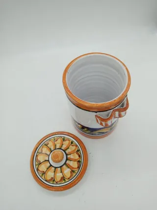 Barattolo ceramica Caltagirone decorato