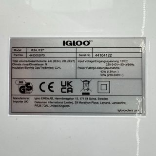 Nevera eléctrica Igloo IE24 AC/DC