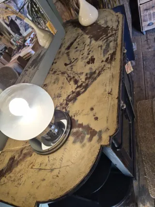 Cómoda vintage madera y cristal