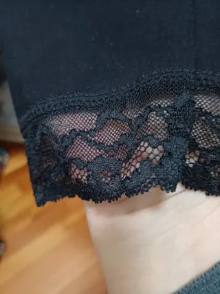 Leggings 7/8 pizzo nero