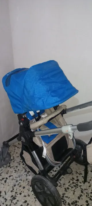 Carrito de bebé n-go azul y beige
