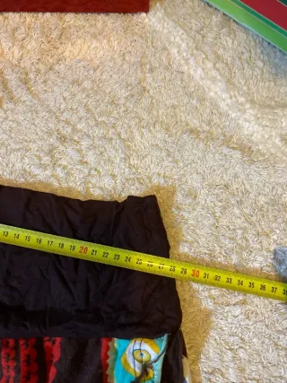 Falda larga estampada multicolor