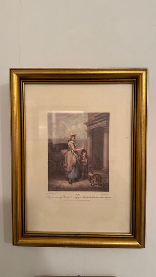 Cuadro de madera dorado