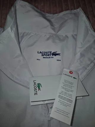 Chándal Lacoste Talla M Blanco y Negro