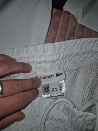 Chándal Lacoste Talla M Blanco y Negro