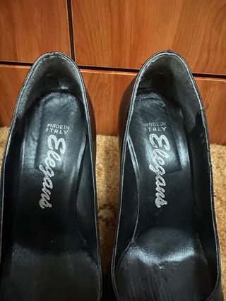 Décolleté punta tacco spillo nero/bianco