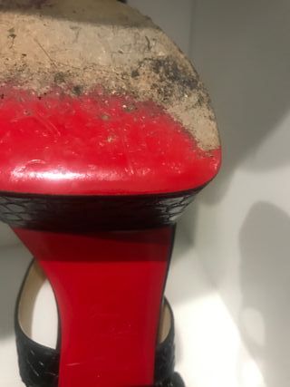 Christian Louboutin Foolish Plataformas Cocodrilo