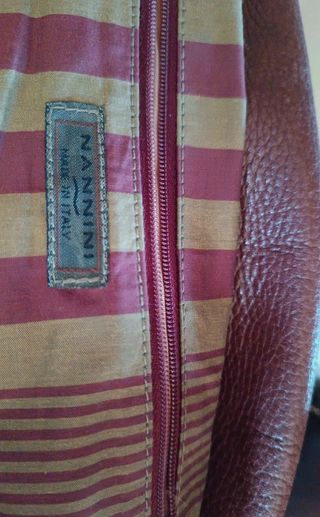 Borsa Nannini vera pelle marrone