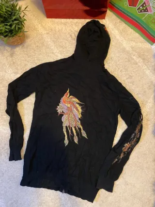 Sudadera Desigual Cremallera Negra