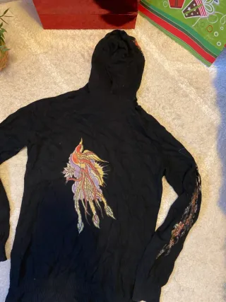 Sudadera Desigual Cremallera Negra