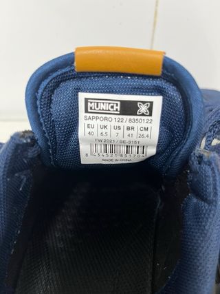 Zapatillas Munich Talla 40 Azul y Marrón