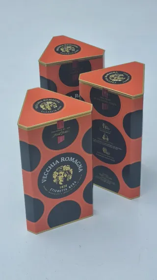 3 Lattine Vecchia Romagna Etichetta Nera