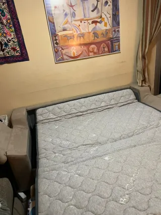 Sofá cama gris 2 plazas. Negociable