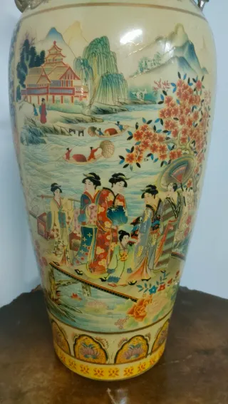 Jarrones Chinos Cerámica Pintados a Mano