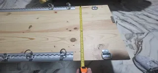 CAMPER Repisa de madera con anclajes