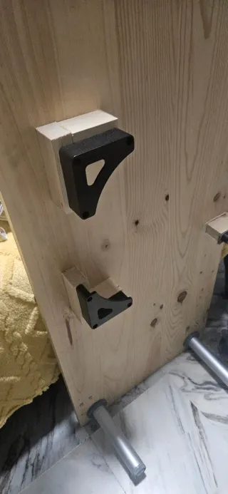 CAMPER Repisa de madera con anclajes