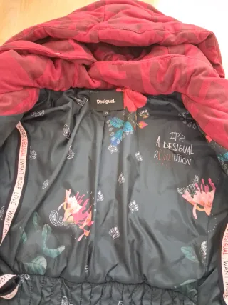 Anorak Desigual Talla 42 Rojo