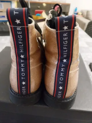 Stivaletti Tommy Hilfiger glitter oro