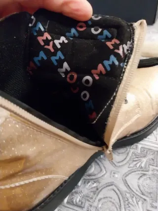 Stivaletti Tommy Hilfiger glitter oro